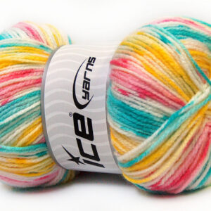 4x100gr Candy Baby Pink, Turquoise, Yellow, White
