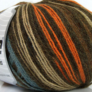 4x100gr Alpaca Fine Magic Brown, Orange, Camel, Blue