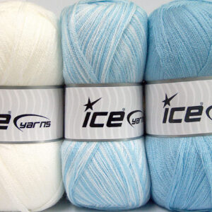 3x100gr Baby Ombre White, Baby Blue