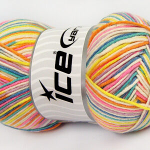 4x100gr Lorena Color Pink, Turquoise, Green, Lilac, Blue, White