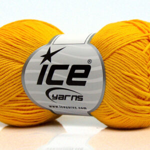 8x50gr Pure Cotton Fine Yellow