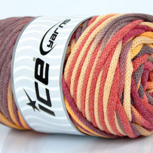1x250gr Macrame VisCot Color 3mm Red, Brown, Gold, Pink