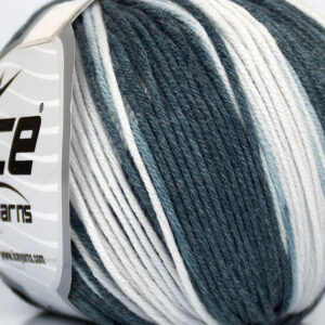 8x50gr Lorena Batik DK Grey Shades, Light Beige