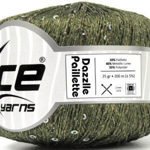 6x25gr Dazzle Paillette Khaki, Iridescent