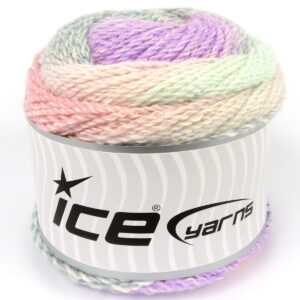 2x200gr Mosaic Cotton Pink, Lilac, Light Turquoise, Cream, Mint Green