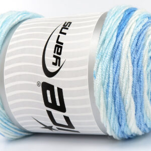 3x100gr Baby Dream Batik Blue Shades, White