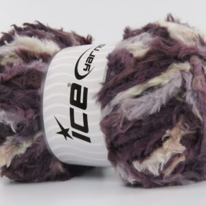 4x100gr Bunny Fur Multicolor Maroon, Grey, Salmon, Cream
