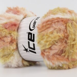 4x100gr Bunny Fur Multicolor Salmon Shades, Cream Shades