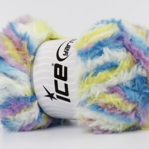 4x100gr Bunny Fur Multicolor Yellow, Blue, Pink, Lilac, White