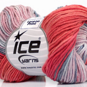 8x50gr Lorena Print Salmon, Pink, Blue Shades