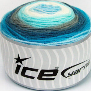 3x100gr Cakes Baby Fine Blue, Turquoise Shades, Grey, White