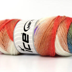 4x100gr Rainbow Khaki, Turquoise, Lilac, Salmon, White