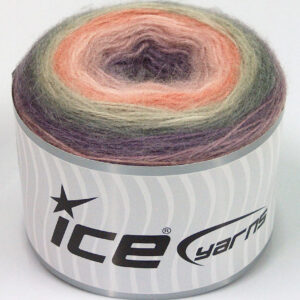 2x150gr Cakes Mohair Lilac, Grey, Salmon, Pink