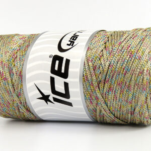 2x200gr Macrame Bulky Glitz Multi Light Camel, Irridescent