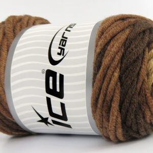3x100gr Wool Superbulky Batik Brown Shades