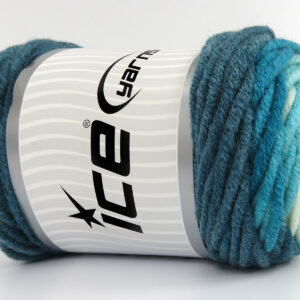 3x100gr Wool Superbulky Batik Turquoise Shades