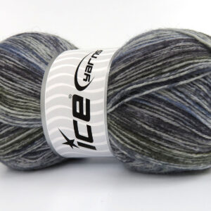 4x100gr Sock Varicolor Black, Grey Shades, Blue Shades