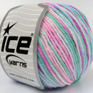 8x50gr Lorena Pastel Green, Pink Shades, White, Turquoise
