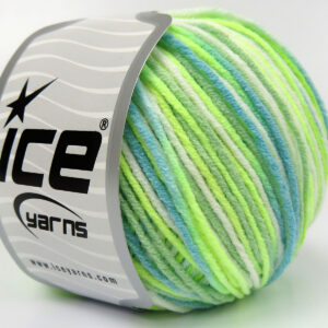 8x50gr Lorena Pastel Green Shades, White