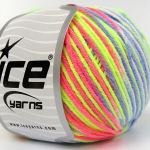 8x50gr Lorena Pastel Neon Pink, Green Shades, Blue Shades, White