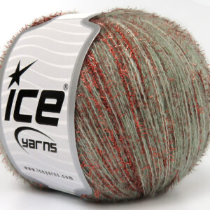 8x50gr Tommy Wool Glitz Light Water Green, Copper