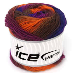4x100gr Cakes Magic Sock Purple Shades, Orange, Brown