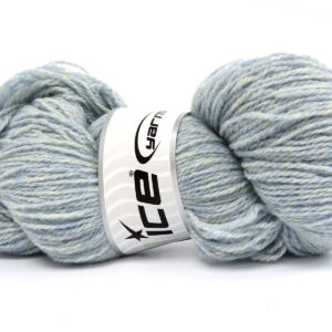 4x100gr Organic Merino Wool Light Blue, White