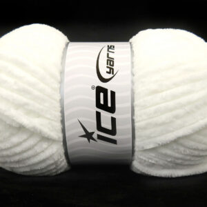 4x100gr Chenille Baby Glitz White