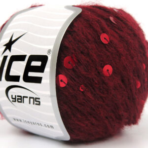 4x50gr Lana Paillette Burgundy
