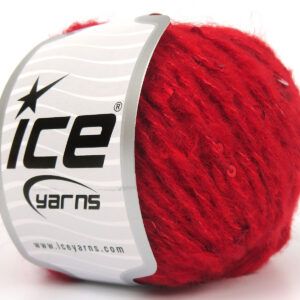 4x50gr Lana Paillette Red
