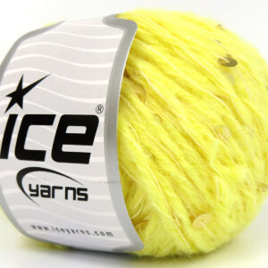 4x50gr Lana Paillette Yellow