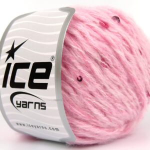 4x50gr Lana Paillette Baby Pink