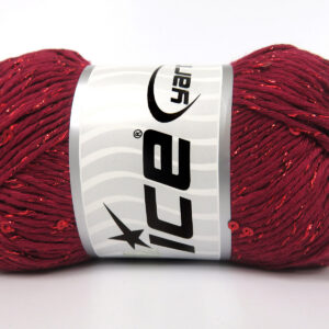 3x100gr Natural Cotton Paillette Burgundy