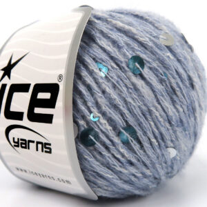 4x50gr Lana Paillette Light Blue