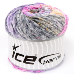 2x150gr Chenille Splash Pink, Lilac, Salmon, Grey Shades