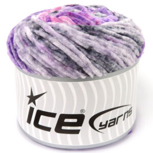 2x150gr Chenille Splash Pink, Lilac, Grey Shades