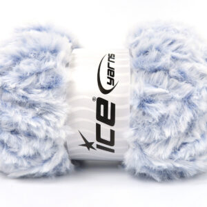 3x100gr Bunny Fur Blue, White