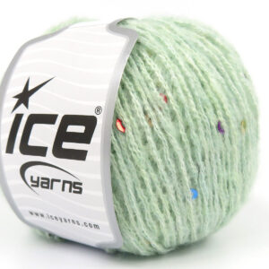 6x50gr Mohair Paillette Mint Green