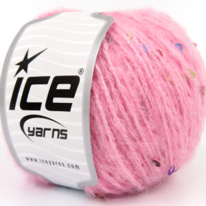 6x50gr Mohair Paillette Pink