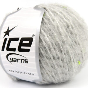 6x50gr Mohair Wool Paillette Light Grey