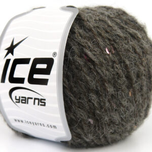 6x50gr Mohair Wool Paillette Brown