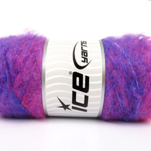 4x100gr Mohair Roll Purple, Fuchsia, Green, Gold