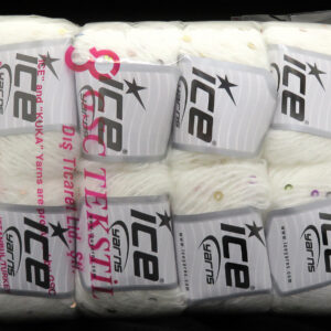 1x400gr Mixed Lot Multicolor Mohair Paillette Yarns