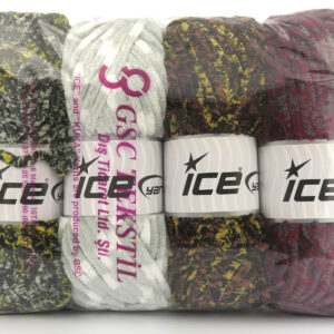 1x400gr Mixed Lot Multicolor Chenille Yarns