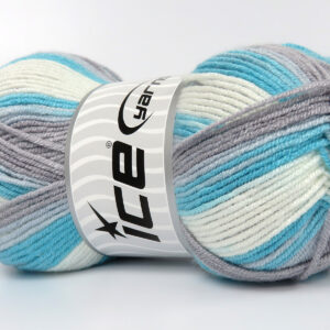 4x100gr Baby Bamboo Magic Turquoise, Grey, Baby Blue, White