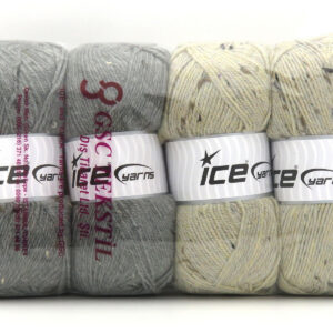 4x100gr Oyster Tweed Yarns Mixed Lot
