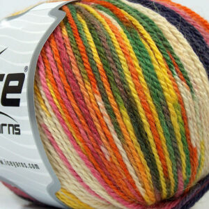 4x100gr Alpaca Light Magic Lilac, Orange, Gold, Green