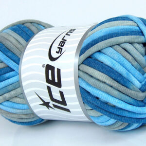 1x250gr Tube Cotton Jumbo Color Blue Shades, Grey Shades