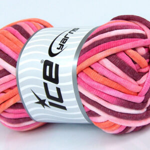 1x250gr Tube Cotton Jumbo Color Pink Shades, Orange, Maroon