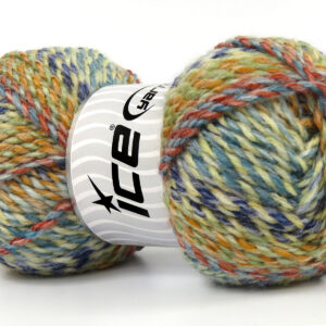 4x100gr Estrella Turquoise, Blue, Green, Cream, Orange